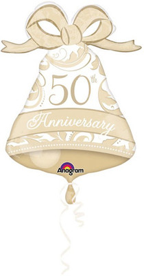 2% OFF on Anagram Elegant 50th Anniversary Bell Printed Balloon