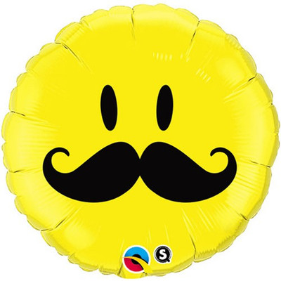 14% OFF on Qualatex Smile Face Mustache Printed Balloon 14% OFF on Qualatex Smile Face Mustache Printed Balloon