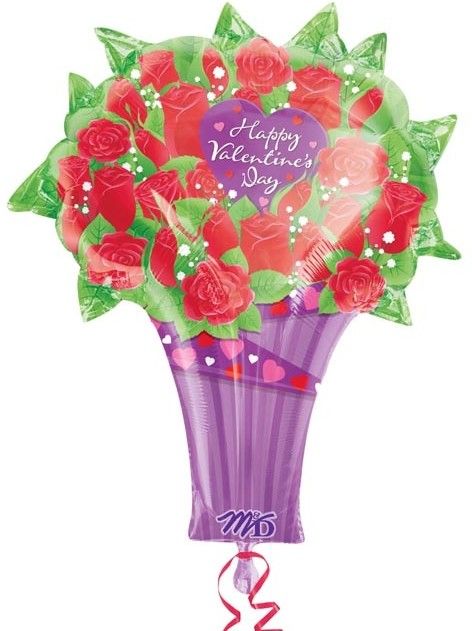 11% OFF on Anagram happy valentine day flower bouquet Printed Balloon 11% OFF on Anagram happy valentine day flower bouquet Printed Balloon
