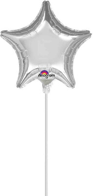 Anagram Metallic Silver Star 4 inch Solid Balloon Anagram Metallic Silver Star 4 inch Solid Balloon