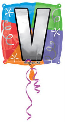 14% OFF on Anagram Letter V Quad Printed Balloon 14% OFF on Anagram Letter V Quad Printed Balloon