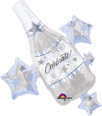 Wanna Party Celebration Cluster Super Shape Champagne Printed Balloon Wanna Party Celebration Cluster Super Shape Champagne Printed Balloon