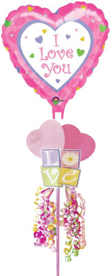 Anagram Pink I love you heart Printed Balloon Anagram Pink I love you heart Printed Balloon