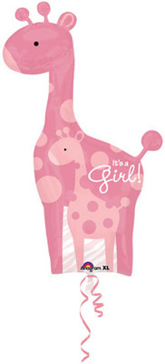 Anagram Safari Baby Girl Giraffe Printed Balloon Anagram Safari Baby Girl Giraffe Printed Balloon