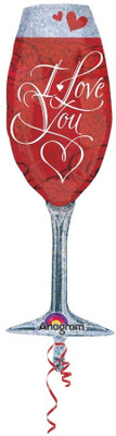 2% OFF on Anagram Love You Champagne Glass Printed Balloon 2% OFF on Anagram Love You Champagne Glass Printed Balloon