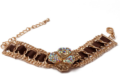 30% OFF on KhoobSurati Studded Floweret Ribbon Allied Metal Bracelet