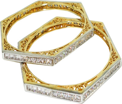 37% OFF on Anjan Zircon Diamonds Studded Alloy Bangle Pack of 2