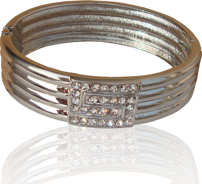 32% OFF on Shreewardhan Decor Stun Everyone With Something A Little Different And Yet Branded Versace Design! Metal Crystal Silver Plated Bracelet