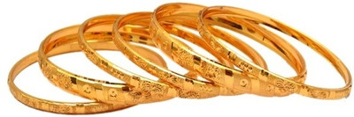 50% OFF on Pourni Brass Bangle Set Pack of 6