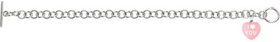 51% OFF on Love Bright Jewelry Sweet Heart I Heart You Sterling Silver Enamel Plated Bracelet