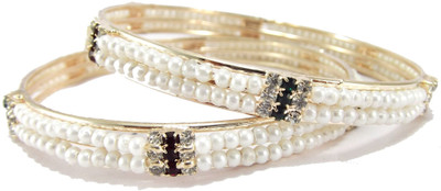 50% OFF on Aria Alloy Cubic Zirconia 18K Rose Gold Plated 18 Bangle Set Pack of 2