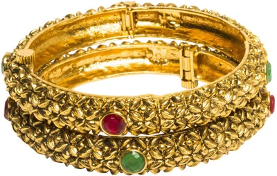 33% OFF on Joyas Stylish Look Brass Bangle Set Pack of 2