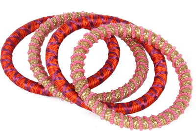 59% OFF on Rigo Trendy Diva Glass Bangle Set Pack of 4