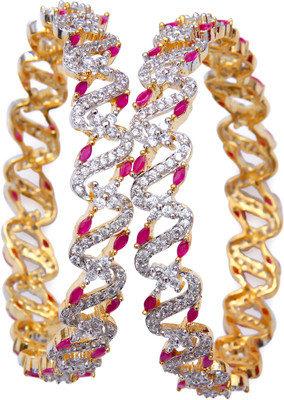 15% OFF on Swarnaratnam Princess Delight Silver Bangle Pack of 2