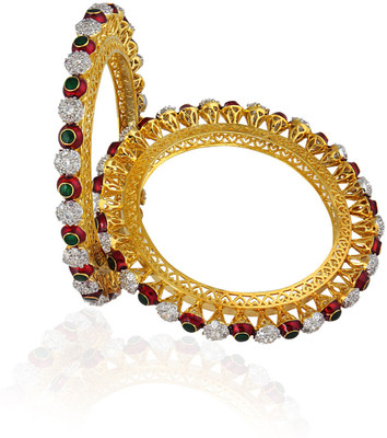 55% OFF on Heena Jewellery Pachali Brass, Enamel, Alloy 22K Yellow Gold Plated Bangle Set Pack of 2 55% OFF on Heena Jewellery Pachali Brass, Enamel, Alloy 22K Yellow Gold Plated Bangle Set Pack of 2