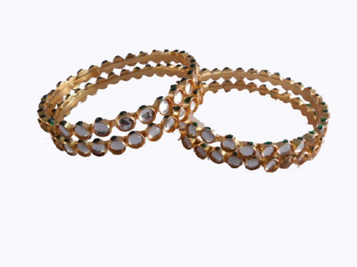 2% OFF on My Design Alloy Crystal Yellow Gold Plated Bangle Set Pack of 4 2% OFF on My Design Alloy Crystal Yellow Gold Plated Bangle Set Pack of 4