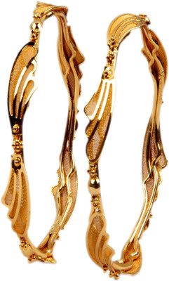 52% OFF on Pourni Brass Bangle Pack of 2