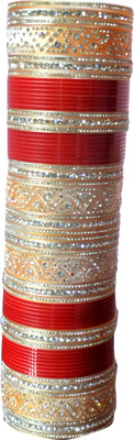 15% OFF on J.D.H Bridal Acrylic Enamel Plated Chudas Pack of 78