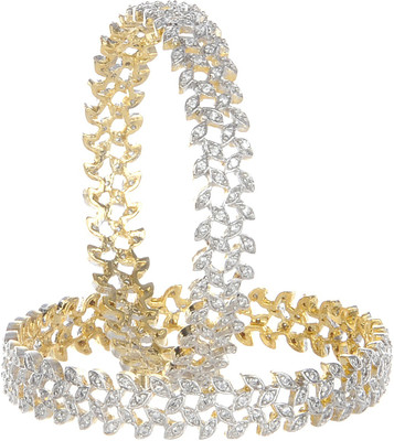 45% OFF on Treasure Trove Royal Collection Silver Yellow Gold Plated Bangle Set Pack of 2 45% OFF on Treasure Trove Royal Collection Silver Yellow Gold Plated Bangle Set Pack of 2