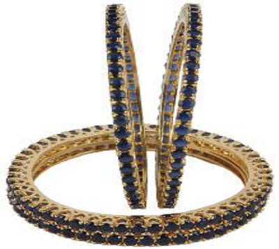 55% OFF on Affinity Alloy Blue Sapphire Bangle Set Pack of 4