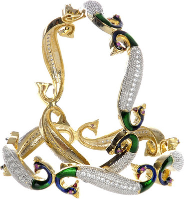 38% OFF on Treasure Trove Royal Collection Silver Yellow Gold Plated Bangle Set Pack of 2 38% OFF on Treasure Trove Royal Collection Silver Yellow Gold Plated Bangle Set Pack of 2