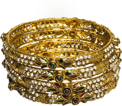 33% OFF on Joyas stylish look Brass Bangle Set Pack of 4 33% OFF on Joyas stylish look Brass Bangle Set Pack of 4