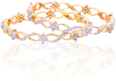 44% OFF on Rubera Fancy Alloy Cubic Zirconia Bangle Set Pack of 2 44% OFF on Rubera Fancy Alloy Cubic Zirconia Bangle Set Pack of 2