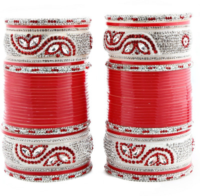 40% OFF on Lucky Jewellery Punjabi Bridal Choora Full Two Hands Acrylic Bangle Set Pack of 60