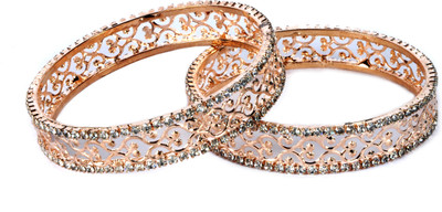 65% OFF on Luxor Brass Brass Plated Bangle Set Pack of 2