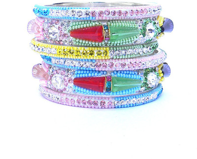 55% OFF on Swaraj Varushka Alloy Bangle Set Pack of 6
