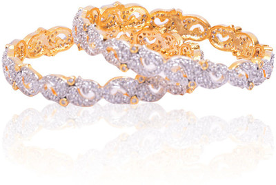 44% OFF on Rubera Antique Alloy Cubic Zirconia Bangle Set Pack of 2 44% OFF on Rubera Antique Alloy Cubic Zirconia Bangle Set Pack of 2