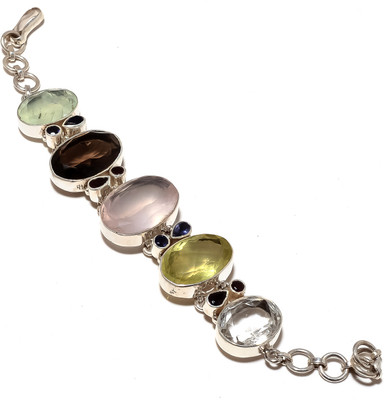 33% OFF on Nikhil Silver Arts Silver Cubic Zirconia, Coral Sterling Silver Plated Bracelet