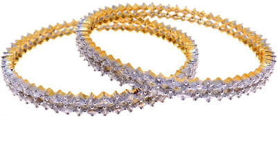 40% OFF on Aabhushan Jewels Fashion Alloy Cubic Zirconia Bangle Set Pack of 2