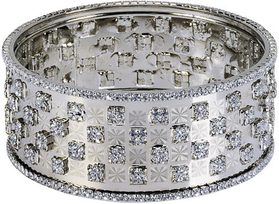 Aamoye Elegant Brass Rhodium Plated Bangle Aamoye Elegant Brass Rhodium Plated Bangle