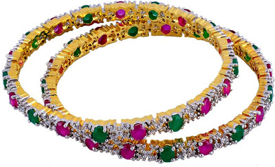 Gehnashop Brass Bangle Set Pack of 2