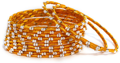 Bindhani Style Diva Alloy 10K White Gold Plated Bangle Set Pack of 12