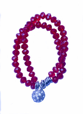 59% OFF on Sparkling Trinkets Red Alloy Bracelet