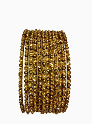 Newsantosh Thantic Silver Golden Alloy, Metal Bangle Pack Of 12