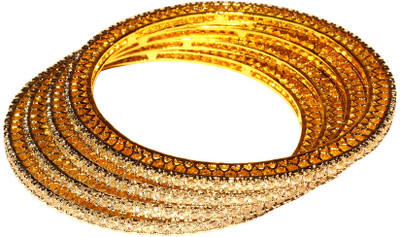 56% OFF on Affinity Alloy Cubic Zirconia 18K Yellow Gold Plated Bangle Set Pack of 4 56% OFF on Affinity Alloy Cubic Zirconia 18K Yellow Gold Plated Bangle Set Pack of 4