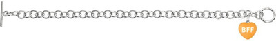 51% OFF on Love Bright Jewelry Sweet Heart Best Friend Forever Sterling Silver Enamel Plated Bracelet