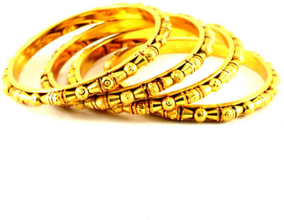 25% OFF on Vidhya Kangan Gold Brass Yellow Gold Plated Bangle Set Pack of 4 25% OFF on Vidhya Kangan Gold Brass Yellow Gold Plated Bangle Set Pack of 4