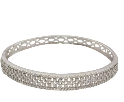 33% OFF on Aina Sterling Silver Cubic Zirconia Rhodium Plated Bangle 33% OFF on Aina Sterling Silver Cubic Zirconia Rhodium Plated Bangle