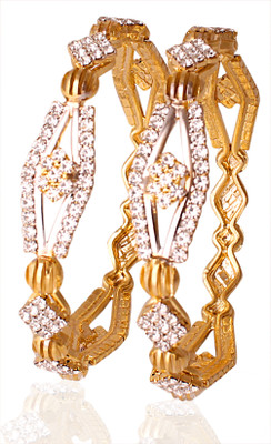 Sharnam Art Stone Bangle Set Pack of 2