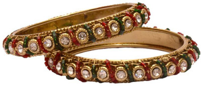 40% OFF on kart4smart Smart Collection B05 Antique kundan Designer Bangles Metal 10K Rose Gold Plated Bangle Set Pack of 2
