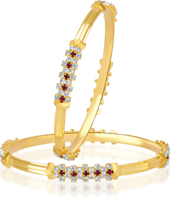 70% OFF on VK Jewels Alloy 18K Yellow Gold Plated Bangle Set Pack of 2 70% OFF on VK Jewels Alloy 18K Yellow Gold Plated Bangle Set Pack of 2