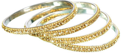 60% OFF on Absolute Shringaar Ccgs Brass Rhodium Plated Bangle Set Pack of 4