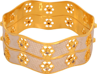 60% OFF on Vendee Fashion Designer Brass Bangle Set Pack of 2