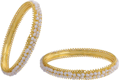 67% OFF on Hyderabad Jewels Alloy, Silver Bangle Set Pack of 2