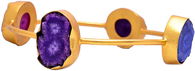 60% OFF on Sagun Brass Agate Rhodium Plated Bangle