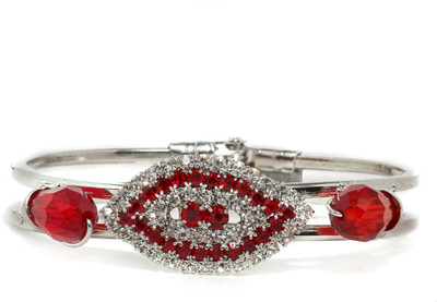 Bindhani Bridal Alloy Cubic Zirconia 10K White Gold Plated Bracelet Bindhani Bridal Alloy Cubic Zirconia 10K White Gold Plated Bracelet